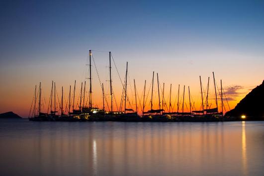 Int catamaran cup Monemvasia_solnedgang_533