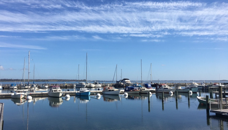 udsigt over havnen i stubbekoebing havn