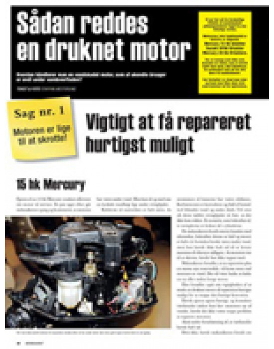 Sådan reddes en druknet motor
