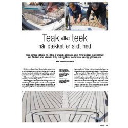 Teak eller teek når dækket er slidt ned