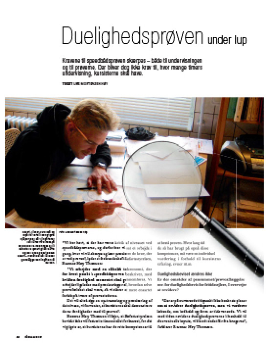 Duelighedsprøve under lup
