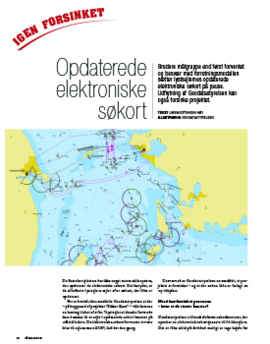 Opdaterede elektroniske søkort igen forsinket