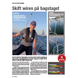 Skift wiren på bagstaget 