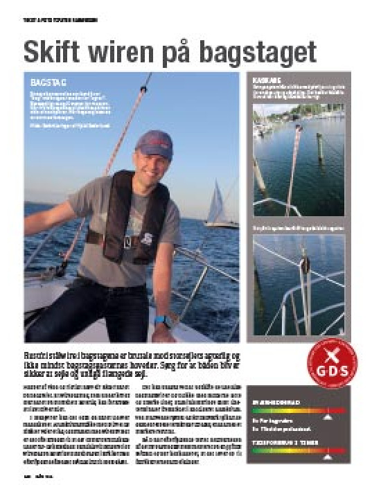 Skift wiren på bagstaget 
