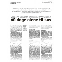 Verdens længste sejlads i enmandsjolle 49 dage alene til søs