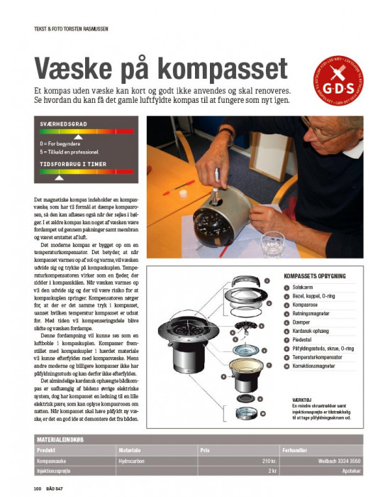 GDS Væske på kompasset